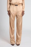 Tom Ford Stretch Silk Pajama Pants In Camel
