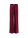 Tom Ford Stretch Silk Pajamas Trousers In Burgundy