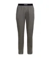 Tom Ford Stretch-silk Polka-dot Pyjama Bottoms In Black