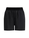Tom Ford Peach-feel Silk Satin Pj Shorts In Black