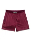 Tom Ford Silk Satin Boxer Shorts With Ruched Detailing