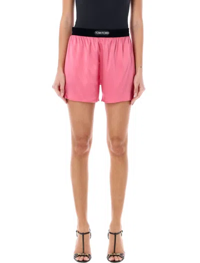 TOM FORD STRETCH SILK SATIN BOXER SHORTS