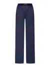 Tom Ford Navy Stretch Silk Satin Lounge Pants In Blue