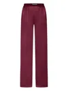 Tom Ford Fuchsia Pants With Elastic Waist With Logo Lettering In Silk Stretch Woman