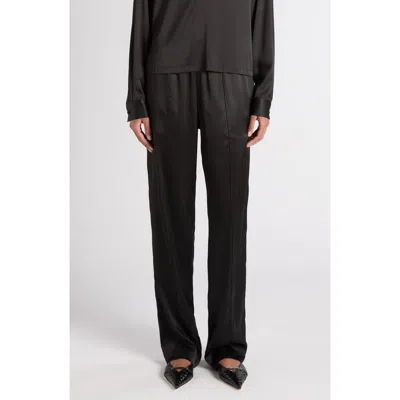 Tom Ford Stretch Silk Satin Pj Pants In Black