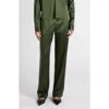 Tom Ford Stretch Silk Satin Pyjama Pant In Green