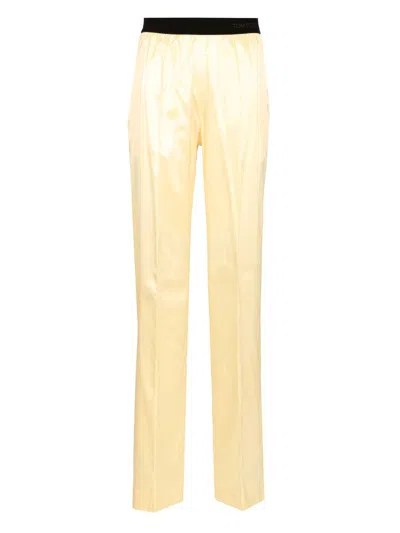 Tom Ford Stretch Silk Satin Pj Pants Trousers Yellow
