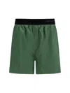 Tom Ford Stretch Silk Satin Pj Shorts In Green