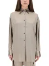 Tom Ford Collared Neck Long Sleeves Pleated Back Top