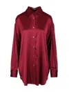 Tom Ford Stretch Silk Satin Shirt Shirts Red In Red