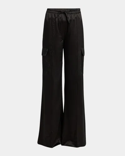 TOM FORD STRETCH SILK WIDE-LEG CARGO PAJAMA PANTS