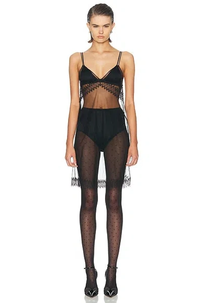 Tom Ford Stretch Tulle Cocktail Slip Dress In Black
