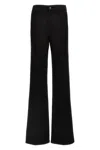 Tom Ford Black Stretch Twill Denim Wide Flare Jeans In Black