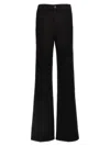 Tom Ford Black Stretch Twill Denim Wide Flare Jeans In Black