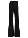 Tom Ford Black Stretch Twill Denim Wide Flare Jeans In Black