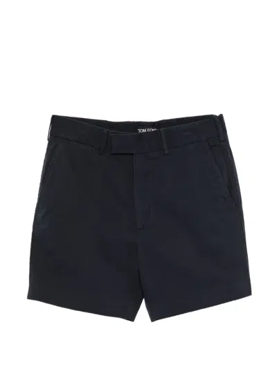 Tom Ford Stretch Twill Tailored Shorts In Black
