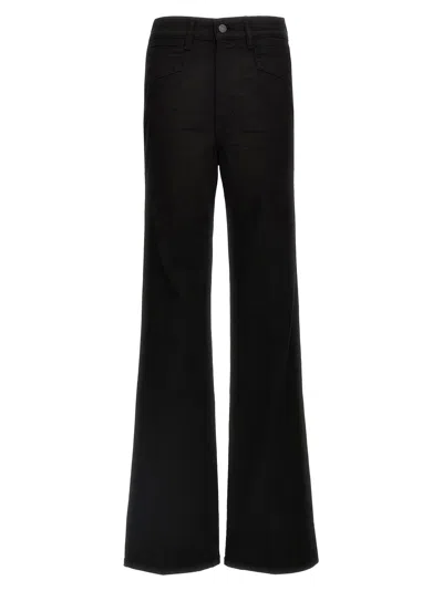 Tom Ford Stretch Twill Wide Flare Jeans In Black
