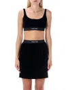 Tom Ford Stretch Lustrous Velour Signature Bralette Clothing In Black