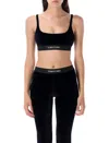 Tom Ford Stretch Velvet Bralette In Black