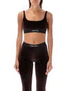 Tom Ford Stretch Velvet Bralette In Black