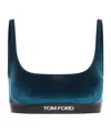 Tom Ford Logo-underband Crop Top In Black