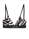 Tom Ford Black Zebra Print Bralette