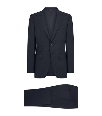 Tom Ford Stretch-wool O'connor Single-breasted Suit In Navy