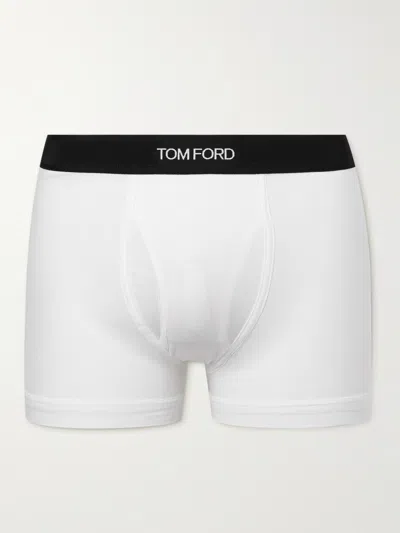 Tom Ford Logo Waistband Boxers In White