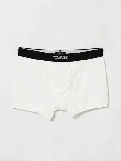 Tom Ford Stretch-cotton Boxer Briefs With Logo Waistband In White