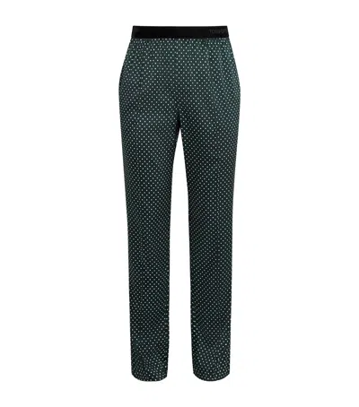 Tom Ford Stretch-silk Polka Dot Pyjama Bottoms In Multi
