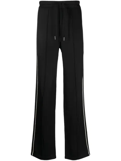 Tom Ford Stripe-detail Cotton Track Pants In Black