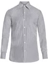 Tom Ford Striped Pattern Button-down Collar Long Sleeves Shirt In Multi