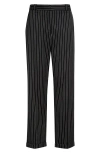 Tom Ford Women Navy Blue Wool Striped Trousers, 28 Luxury Pants For Women Darveys In Black