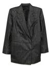 Tom Ford Striped Blazer In Black