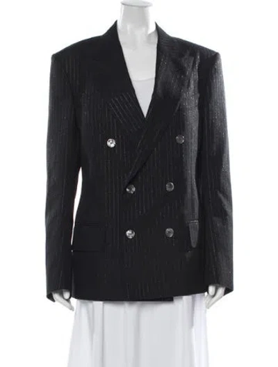 Pre-owned Tom Ford Striped Blazer In Black