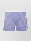 Tom Ford Striped Boxer Shorts In Breathable Fabric In Blue