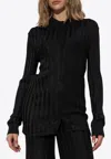 Tom Ford Stripe Pattern Button-up Shirt In Black