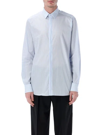 Tom Ford Striped Cotton Shirt In White