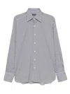 Tom Ford Striped Pattern Button-down Collar Long Sleeves Shirt