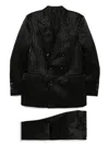 Tom Ford Striped Double-breasted Suits In Black