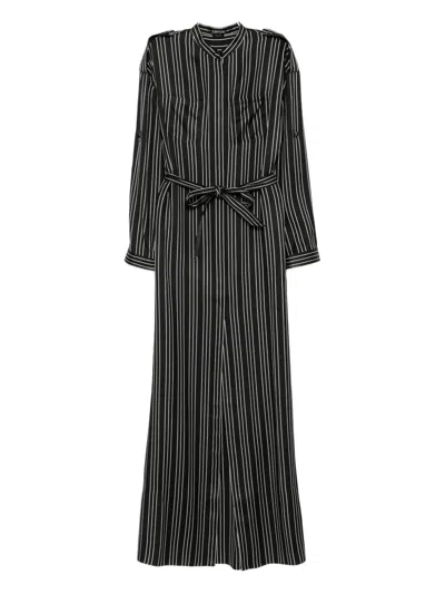 Tom Ford Striped Dress In Black