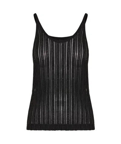 Tom Ford Striped Evening Vest In Black