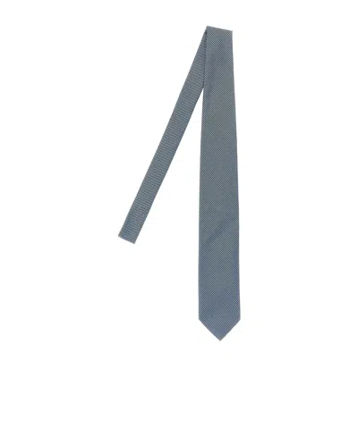 Tom Ford Striped Jacquard Tie In Grey