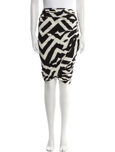 Pre-owned Tom Ford Striped Knee-length Skirt In Black