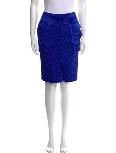 Pre-owned Tom Ford Striped Knee-length Skirt In Blue