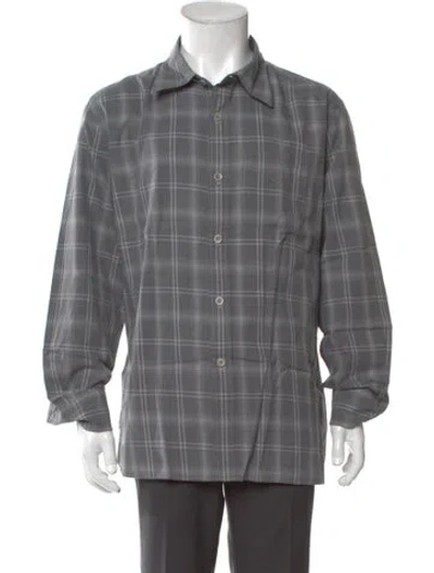 Pre-owned Tom Ford Striped Long Sleeve Shirt In Gray