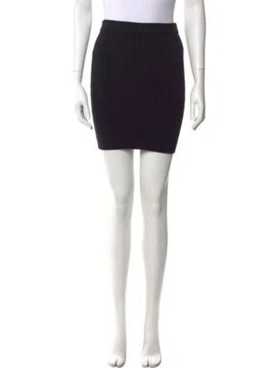 Pre-owned Tom Ford Striped Mini Skirt In Black