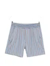 Tom Ford Striped-pattern Shorts In Blue