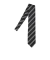 Tom Ford Textured Tie Diagonal Stripe Pattern In Black
