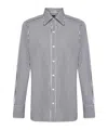 Tom Ford Striped Pattern Button-down Collar Long Sleeves Shirt In White